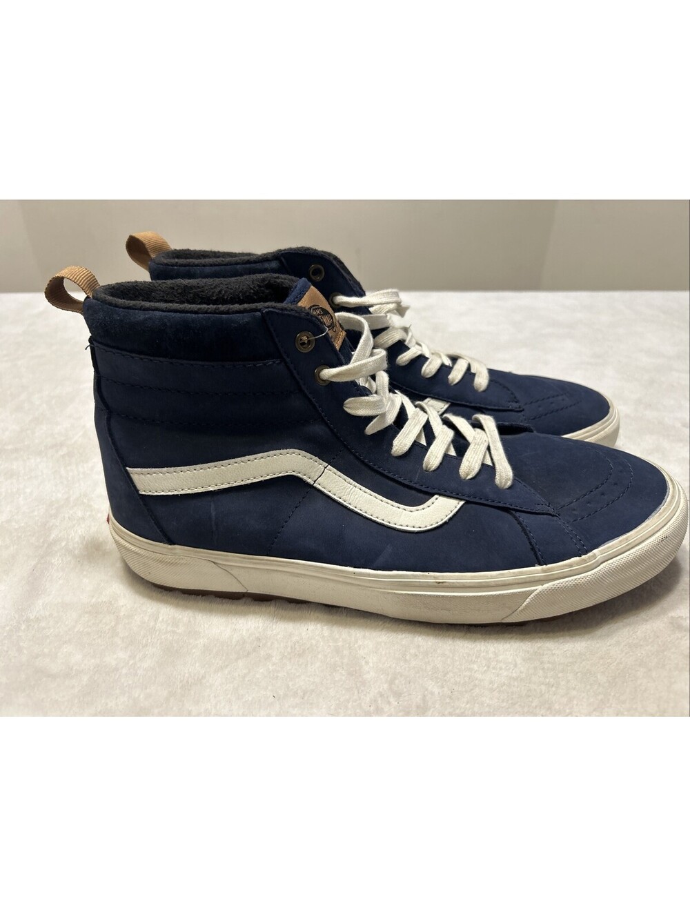 Vans Sk8 Hi Men’s Shoes Size 13 Blue White Sneakers Primaloft MTE Cush Leather